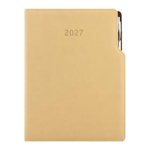 Diár GEP s perom týždenný A4 2027 polský - béžová