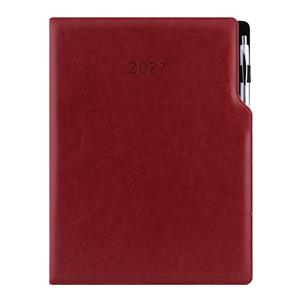 Diár GEP s perom týždenný A4 2027 polský - bordó