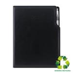 Diár GEP s perom týždenný A4 2027 polský - čierna/čierné vnútro - recyklovaná koženka