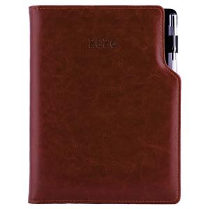 Diár GEP s perom týždenný A5 2026 - hnedá