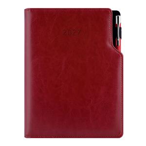 Diár GEP s perom týždenný A5 2027 český - bordó