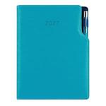Diár GEP s perom týždenný A5 2027 český - tyrkysová/modré vnútro