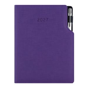 Diár GEP s perom týždenný A5 2027 slovenský - fialová