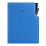 Diár GEP s perom týždenný B6 2027 - modrá pastelová