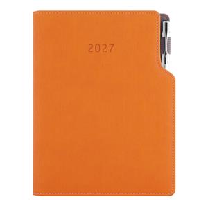 Diár GEP s perom týždenný špeciál A5 2027 - oranžová