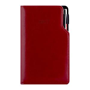 Diár GEP s perom týždenný vreckový 2027 český - bordó