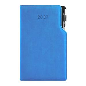 Diár GEP s perom týždenný vreckový 2027 český - modrá pastelová