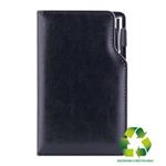 Diár GEP s perom týždenný vreckový 2027 polský - čierna/čierné vnútro - recyklovaná koženka