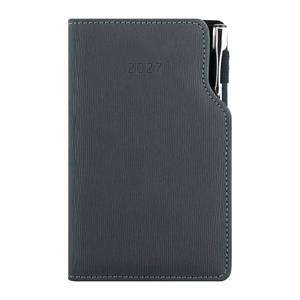 Diár GEP s perom týždenný vreckový 2027 polský - sivá