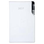 Diár GEP s perom týždenný vreckový 2027 slovenský - biela/ čierne obšitie