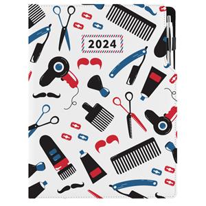 Diár KADERNÍCKY Barber - DESIGN denný A4 2024 poľský