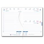 Diár MAGNETIC denný B6 2026 polský - čierna/oranžová