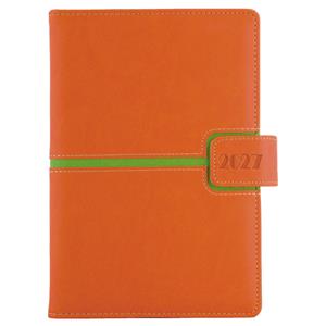Diár MAGNETIC denný B6 2027 polský - oranžová/zelená