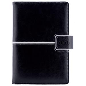 Diár MAGNETIC týždenný A5 2026 - čierna/biela
