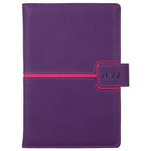 Diár MAGNETIC týždenný A5 2027 český - fialová/ružová