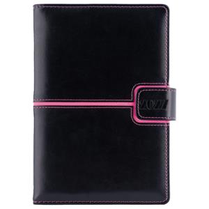 Diár MAGNETIC týždenný A5 2027 polský - čierna/ružová