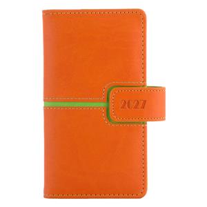 Diár MAGNETIC týždenný vreckový 2027 český - oranžová/zelená