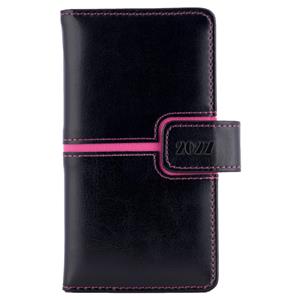 Diár MAGNETIC týždenný vreckový 2027 polský - čierna/ružová