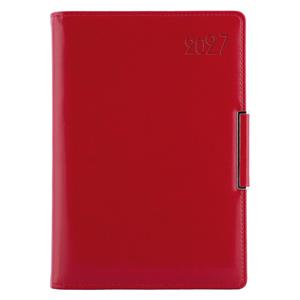 Diár METALIC týždenný špeciál A5 2027 - červená