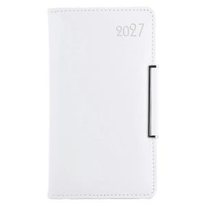 Diár METALIC týždenný vreckový 2027 slovenský - biela