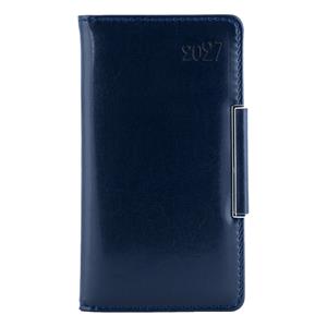 Diár METALIC týždenný vreckový 2027 slovenský - tmavo modrá