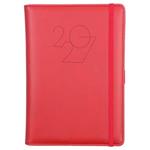 Diár POLY denný A5 2027 polský - červená