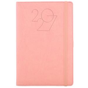 Diár POLY týždenný A5 2027 český - svetlo ružová
