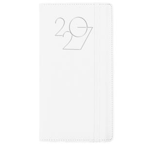 Diár POLY týždenný vreckový 2027 polský - biely