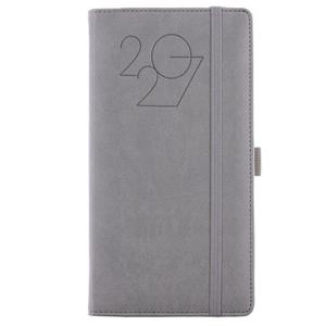 Diár POLY týždenný vreckový 2027 polský - sivá