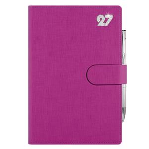 Diár SPLIT CRYSTAL týždenný A5 2027 český - fuchsiová