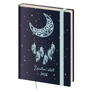 Diár týždenný B6 2026 Lunárny diár Dream s gumičkou