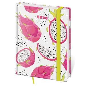 Diár týždenný B6 2026 Vario - Pitaya s gumičkou