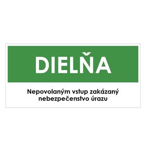 Dielňa, zelená, plast 2mm,190x90mm