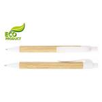 Ekologické guličkové pero Ensi - svetlé drevo/slonová kosť