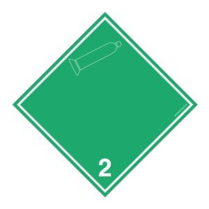 GAZY NIEPALNE, NIETRUJĄCE PODKLASA 2 BIAŁY SYMBOL, płyta PVC 2 mm, 100x100 mm