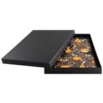 GEP DESIGN konferenčné dosky v darčekovej krabičke čiernej - Líška so štvorčekovým blokom blokom - recyklovaná koženka