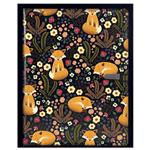 GEP DESIGN konferenčné dosky v darčekovej krabičke čiernej - Líška so štvorčekovým blokom blokom - recyklovaná koženka