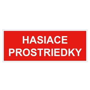 Hasiace prostriedky - bezpečnostná tabuľka, samolepka 210x80 mm