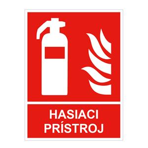 Hasiaci prístroj - bezpečnostná tabuľka, plast 2 mm 200x150 mm