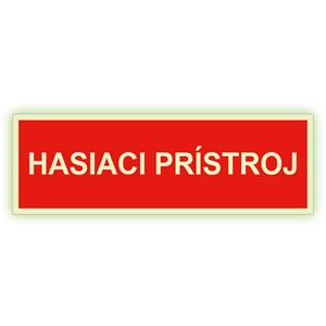 Hasiaci prístroj - fotoluminiscenčná tabuľka, plast 1 mm 300x75 mm