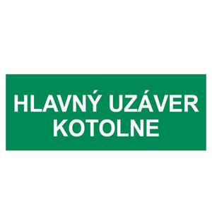 Hlavný uzáver kotolne, plast 2mm 210x80mm