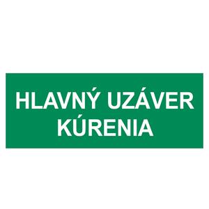 Hlavný uzáver kúrenia, plast 2mm 210x80mm