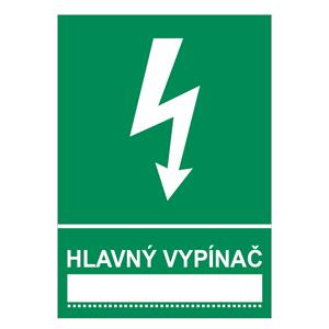 Hlavný vypínač ……………….., plast 1mm 210x297mm