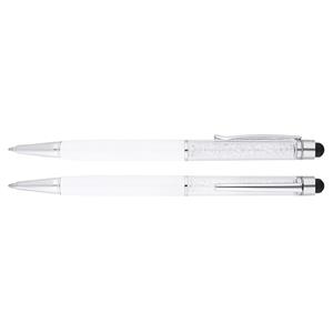 Hliníkové guľôčkové pero Puffin - biela