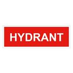 Hydrant text - bezpečnostná tabuľka, samolepka 150x50 mm