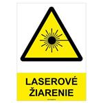 Laserové žiarenie - bezpečnostná tabuľka, samolepka A4
