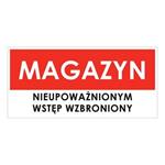 MAGAZYN, naklejka 190x90 mm