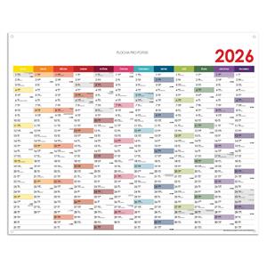 Nástenná plánovacia mapa 2026 CZ s očkami na zavesenie - 100 x 80 cm - farebná