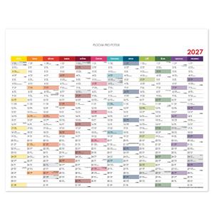 Nástenná plánovacia mapa 2027 CZ - 100 x 80 cm - farebná