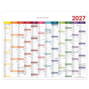 Nástenná plánovacia mapa 2027 CZ - 100 x 80 cm - farebná